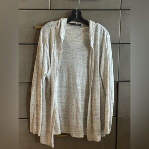 Tahari Gray Knit Cardigan